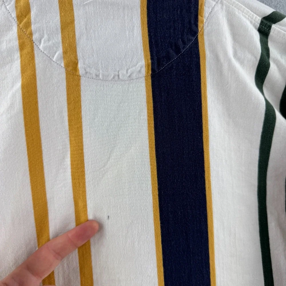Vintage Chaps Ralph Lauren Rugby Shirt Mens Large 90s Striped Preppy Polo